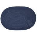 Better Trends Better Trends BRCB6RDBLS Country Solid Braided Rug; Blue - 6 ft. Round BRCB6RDBLS